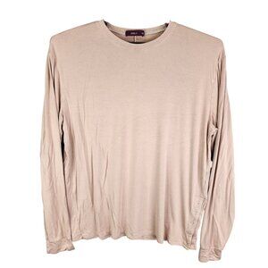 Womens Cream Doublju Shirt Long Sleeve Crew Neck Rayon Blend Stretch Size 3XL